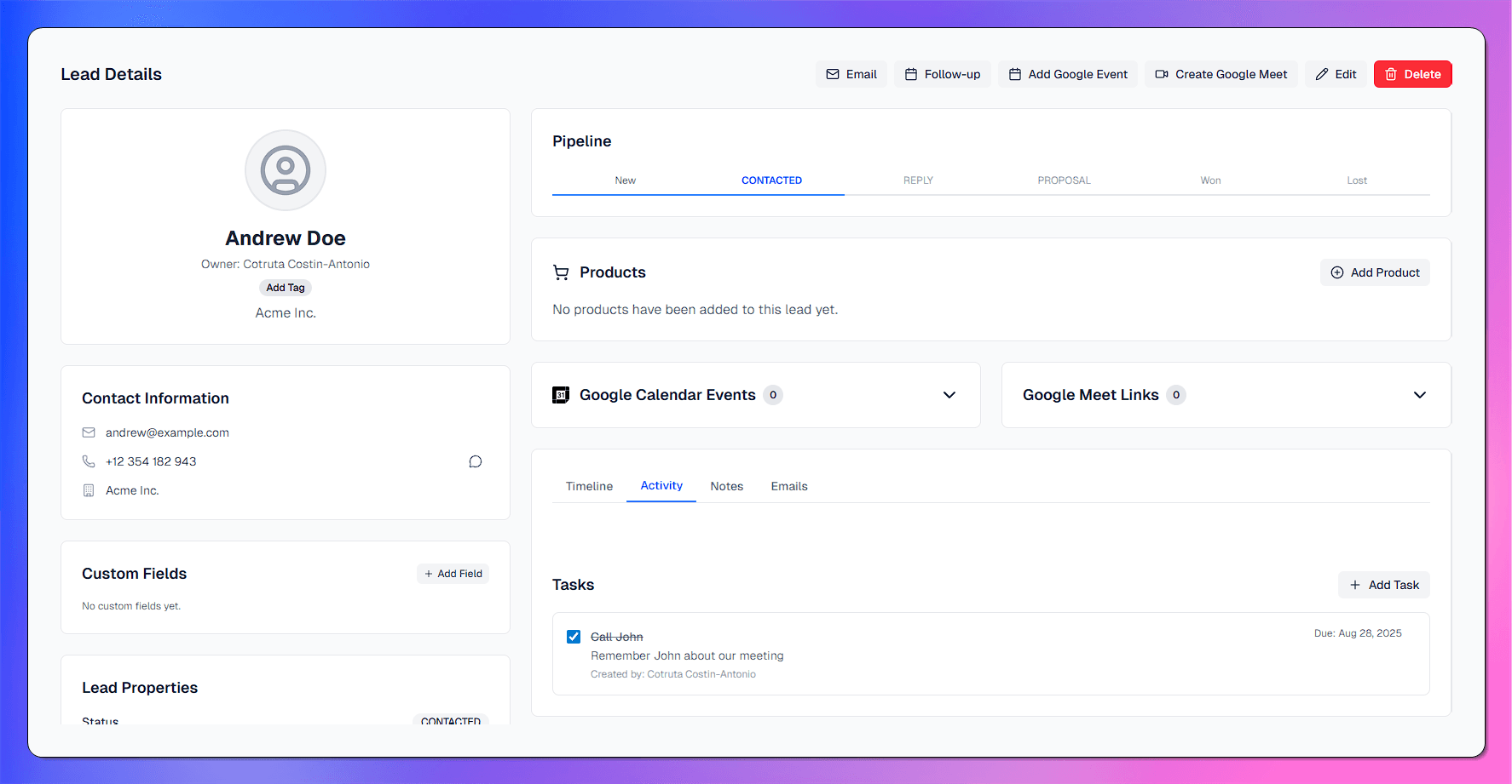 360° Customer Profile