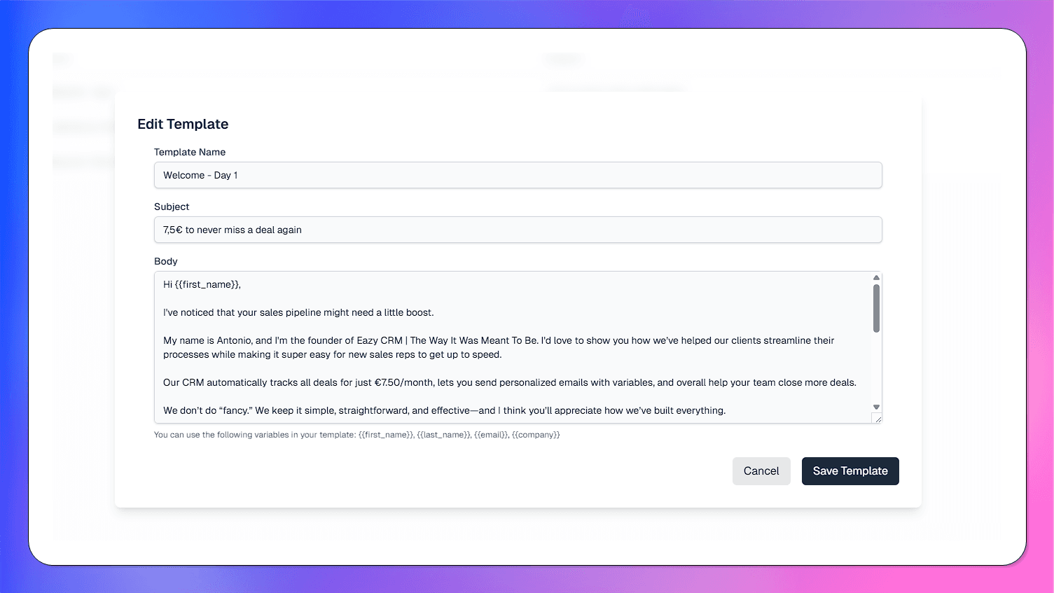 Dynamic Emails